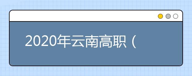 2020年云南高职（专科）院校单独考试招生报考须知