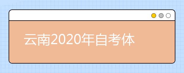 云南2020年自考体育教育（专科）专业计划