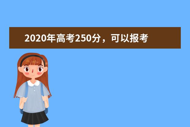 2020年高考250分，可以报考哪些大学？