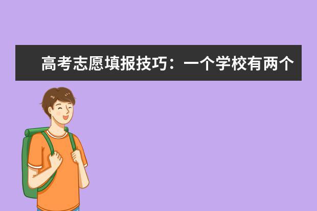 高考志愿填报技巧:一个学校有两个代码,算两个学校吗?