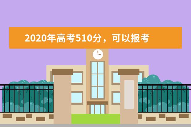 2020年高考510分，可以报考哪些大学？