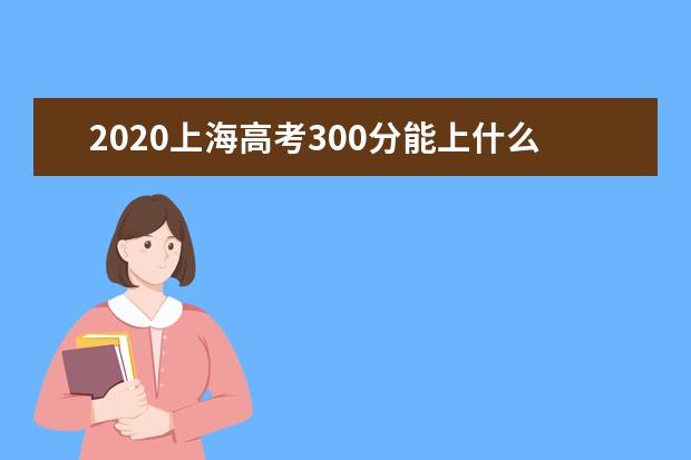 2020上海高考300分能上什么大学
