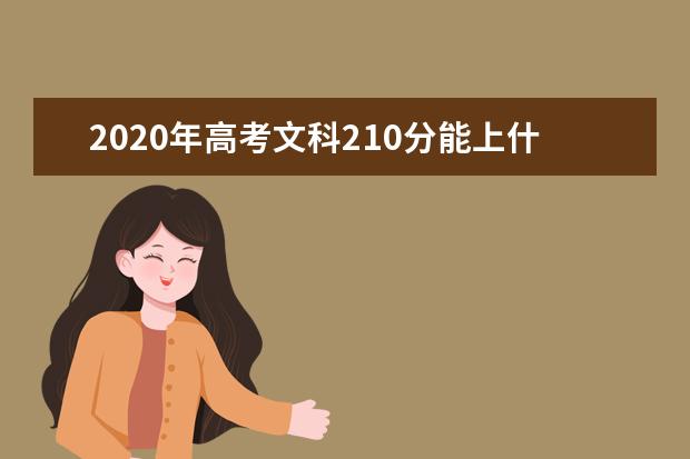 2020年高考文科210分能上什么大学