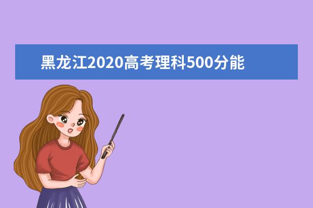 黑龙江2020高考理科500分能上的大学有哪些？