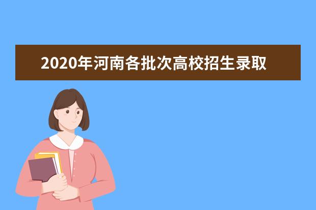 2020年河南各批次高校招生录取时间表