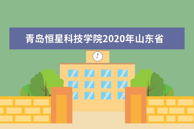 青岛恒星科技学院2020年山东省美术类专业录取分数线