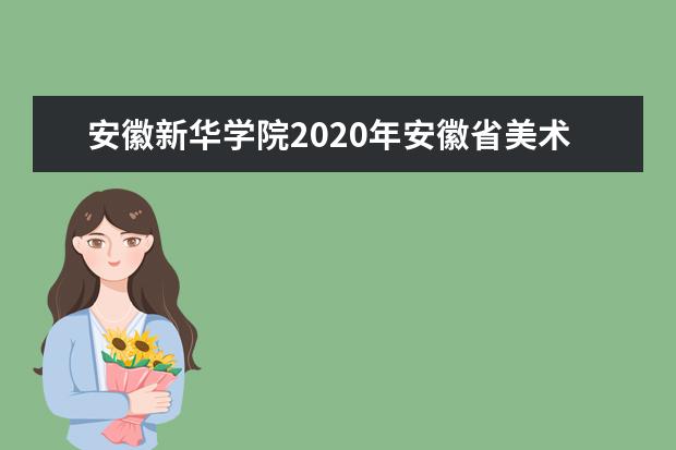 安徽新华学院2020年安徽省美术类专业录取分数线