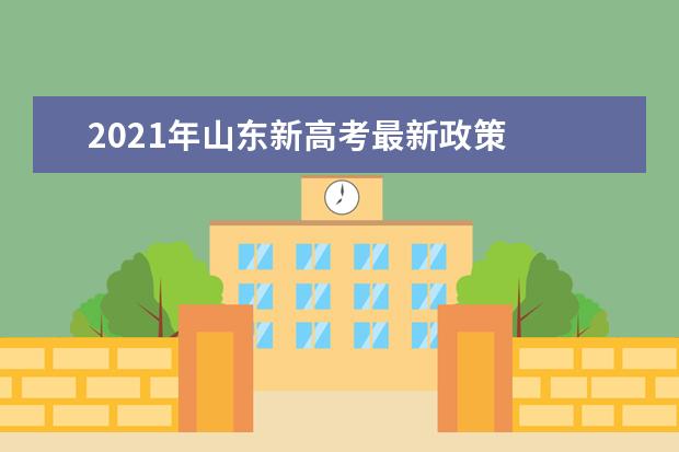 2021年山东新高考最新政策