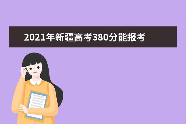 2021年新疆高考380分能报考上什么大学(理科)