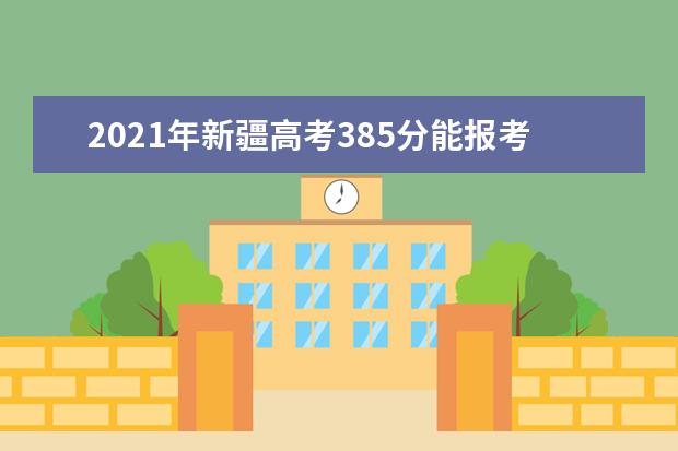 2021年新疆高考385分能报考上什么大学(理科)