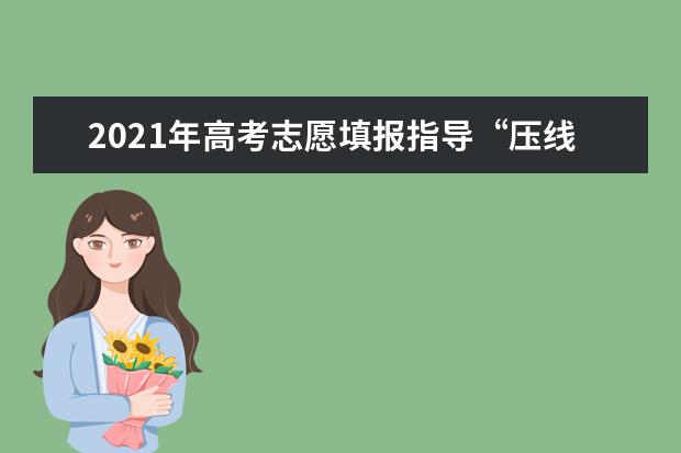 2021年高考志愿填报指导“压线”录取填报技巧