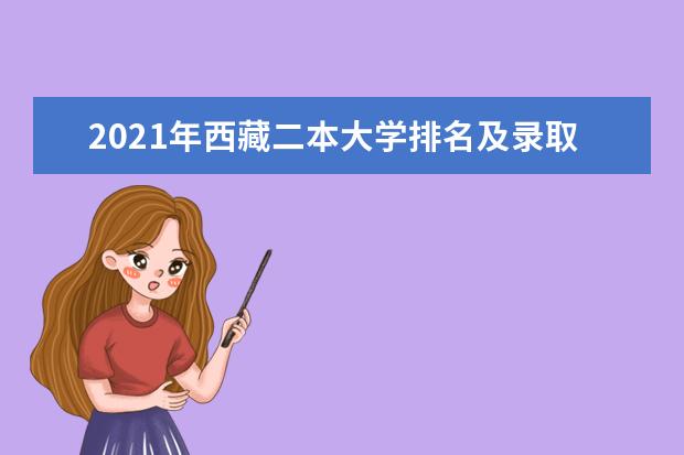 2021年西藏二本大学排名及录取分数线排名