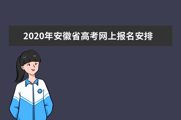 2020年安徽省高考网上报名安排