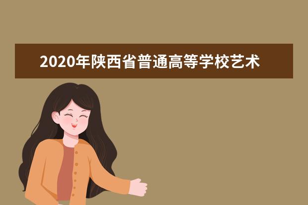 2020年陕西省普通高等学校艺术类专业招生办法