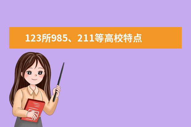 123所985、211等高校特点及优势专业