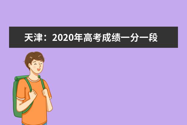 天津：2020年高考成绩一分一段表（不含新疆班、西藏班考生）