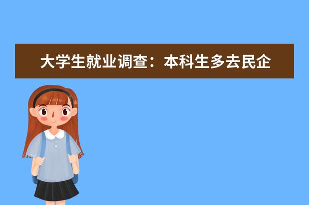 大学生就业调查：本科生多去民企 创业因理想