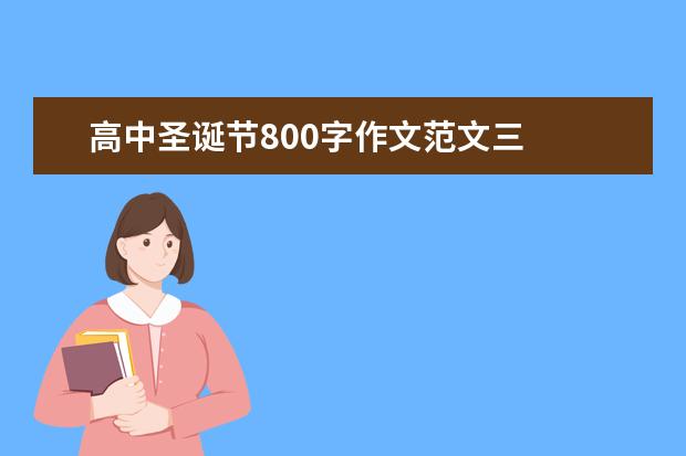 高中圣诞节800字作文范文三