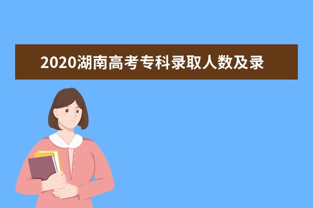 2020湖南高考专科录取人数及录取率是多少