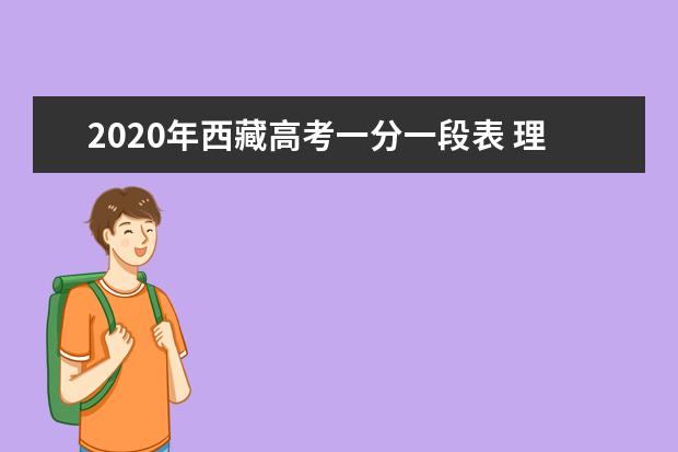 2020年西藏高考一分一段表 理科成绩排名