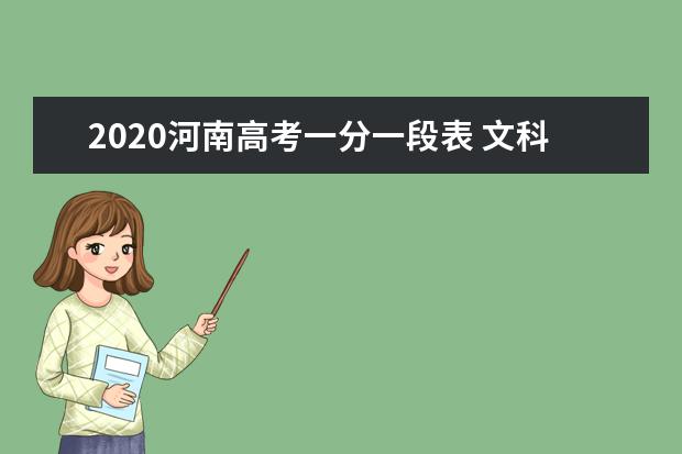 2020河南高考一分一段表 文科成绩排名及最低控制分数线