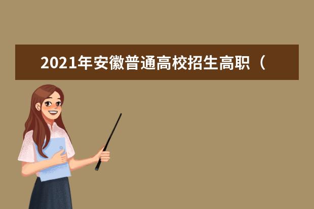 2021年安徽普通高校招生高职（专科）院校投档分数及名次（理工）