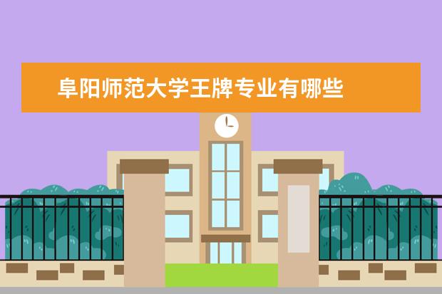 阜阳师范大学王牌专业有哪些