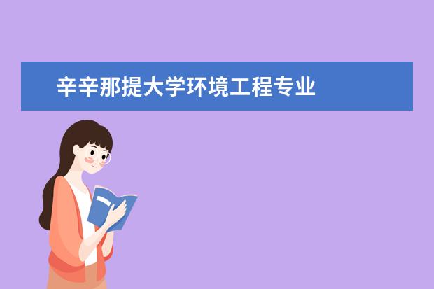 辛辛那提大学环境工程专业