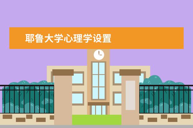 耶鲁大学心理学设置