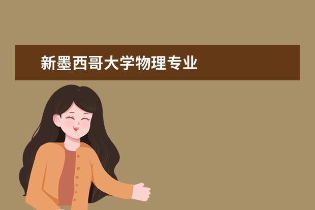 新墨西哥大学物理专业