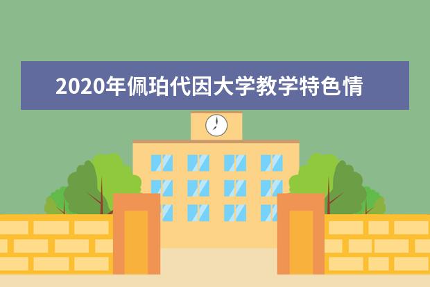 2020年佩珀代因大学教学特色情况一览