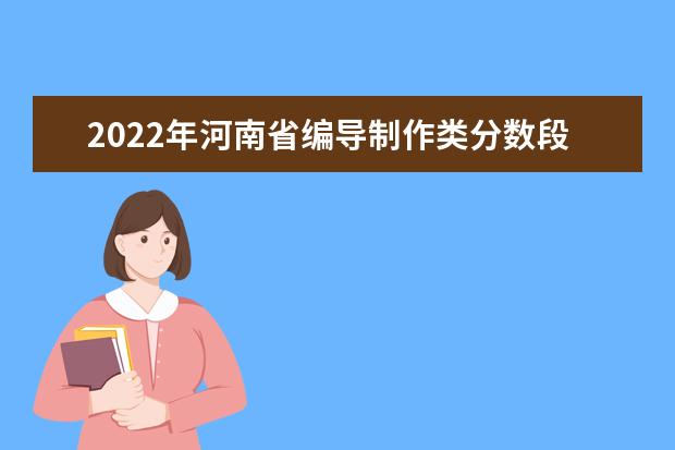 2022年河南省编导制作类分数段统计表