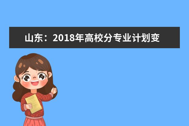 山东：2020年高校分专业计划变更信息（本科提前批）
