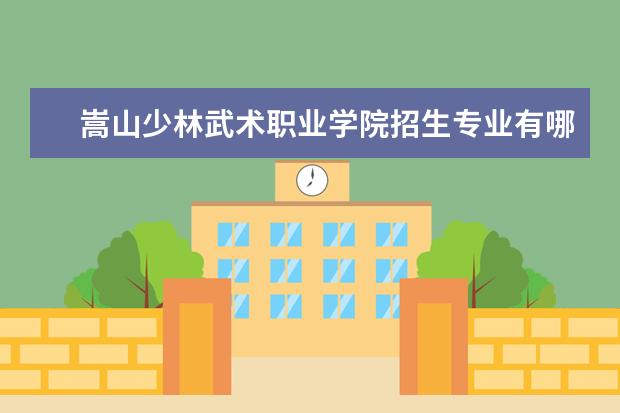 嵩山少林武术职业学院专业设置如何 嵩山少林武术职业学院重点学科名单