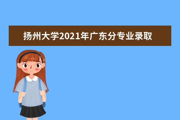 扬州大学2021年广东分专业录取分数线
