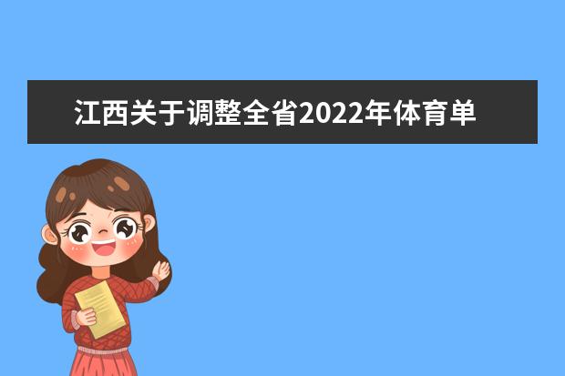 江西关于调整全省2022年体育单招文化考试地点的公告