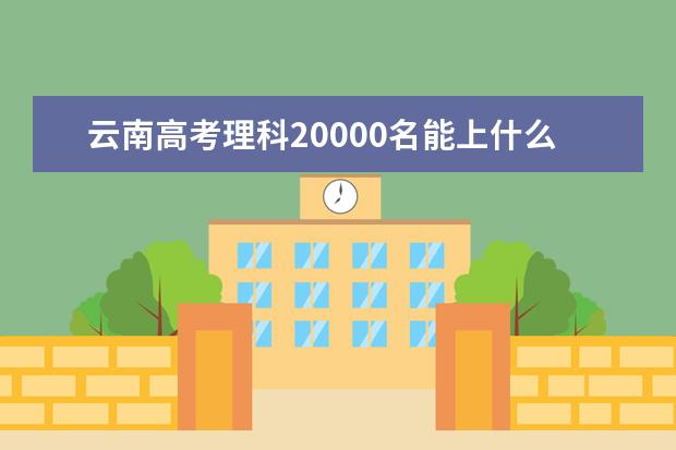 云南高考理科20000名能上什么大学