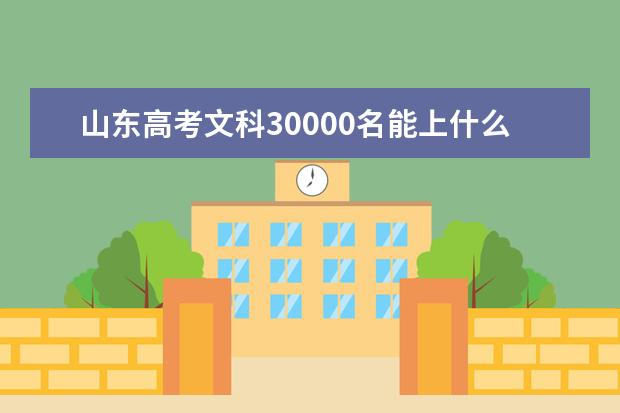 山东高考文科30000名能上什么大学