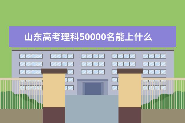 山东高考理科50000名能上什么大学