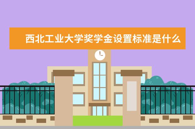 西北工业大学奖学金设置标准是什么？奖学金多少钱？