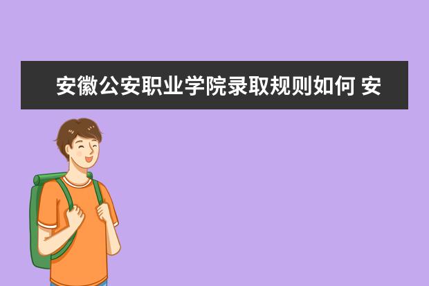 安徽公安职业学院录取规则如何 安徽公安职业学院就业状况介绍