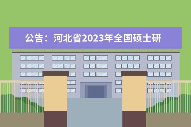 公告：河北省2023年全国硕士研究生招生考试（初试）期间违规违法行为监督举报电话