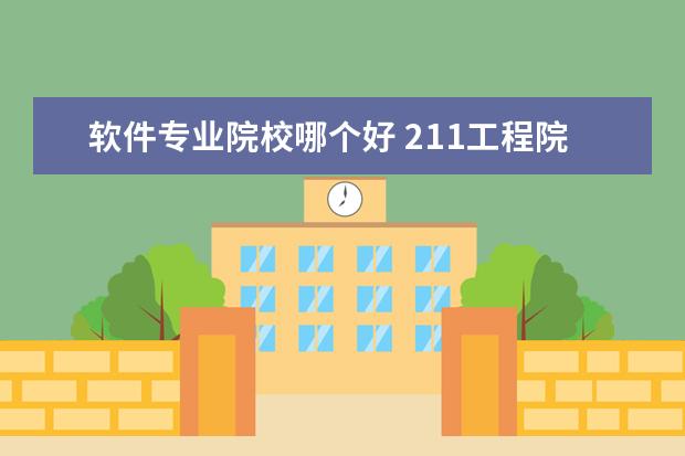 软件专业院校哪个好 211工程院校中软件工程专业比较好的有哪些