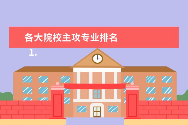 各大院校主攻专业排名 
  1.复旦大学