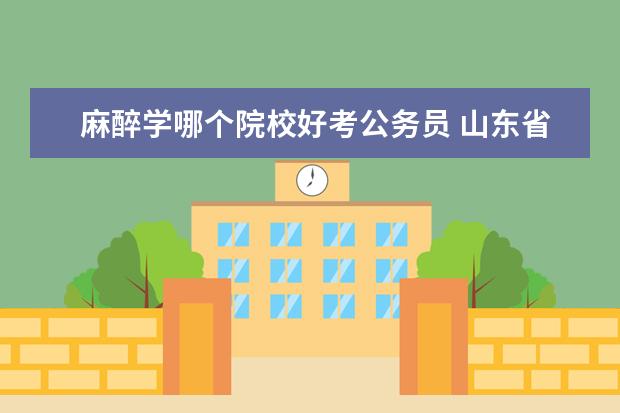 麻醉学哪个院校好考公务员 山东省专升本