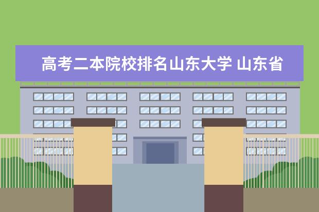 高考二本院校排名山东大学 山东省,除了985大学山东大学外,还有哪些比较好的大...