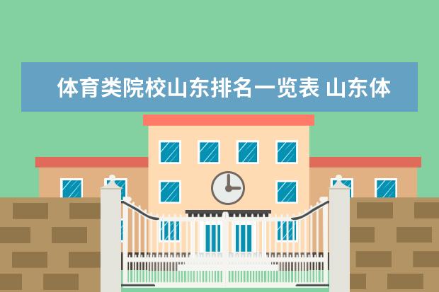 体育类院校山东排名一览表 山东体育专科学校有哪些