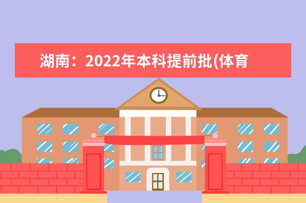 湖南：2022年本科提前批(体育类马克思主义理论专业及公费师范生)征集志愿投档分数线