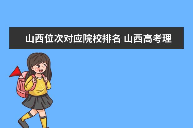 山西位次对应院校排名 山西高考理科位次55000可以上哪些学校