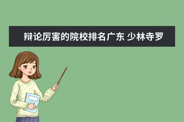 辩论厉害的院校排名广东 少林寺罗汉院学武术好吗
